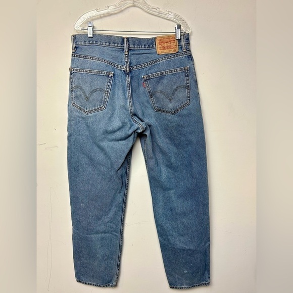 VINTAGE LEVI’S 550 90s Y2K Men’s RELAXED FIT DENIM JEANS RED TAB SIZE 34X32 - Picture 3 of 14